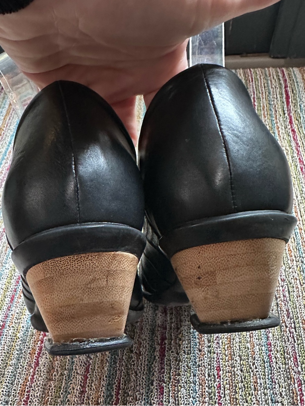 Fluevog VINTAGE EXCELLENT Hopes Promise black leather lace-up shoe -10 (fit 9.5) - Picture 6 of 16